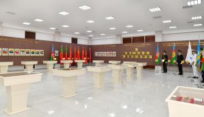 Prezident Ağsuda Gənc Sənətkarlar Mərkəzinin və Dövlət Rəmzləri Muzeyinin açılışında iştirak etdi -     YENİLƏNDİ — foto 2