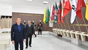 Prezident Ağsuda Gənc Sənətkarlar Mərkəzinin və Dövlət Rəmzləri Muzeyinin açılışında iştirak etdi -     YENİLƏNDİ — foto 5