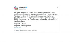 İlham Əliyev: "Azərbaycan Ordusu Laçın şəhərinə yerləşdi" — foto 1