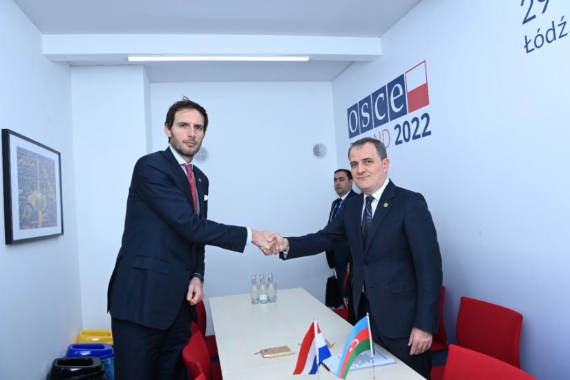 Ceyhun Bayramov Niderlandın Baş nazirinin müavini ilə görüşdü