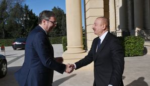 İlham Əliyevin Aleksandar Vuçiç ilə təkbətək görüşü oldu -   FOTOLAR — foto 2
