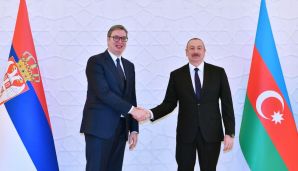 İlham Əliyevin Aleksandar Vuçiç ilə təkbətək görüşü oldu -   FOTOLAR — foto 4