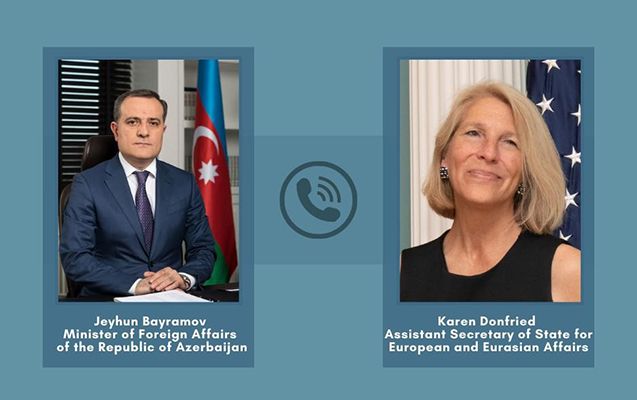 Ceyhun Bayramov Karen Donfridlə telefonla danışdı