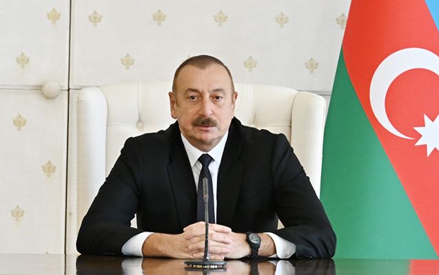 İlham Əliyev Türk Dövlətləri Təşkilatının IX Zirvə Görüşündə çıxış edir