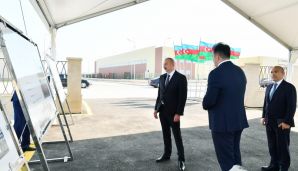 Dövlət başçısı Sumqayıt Kimya Sənaye Parkında açılış və təməlqoyma mərasimlərində iştirak edib -     YENİLƏNDİ — foto 10
