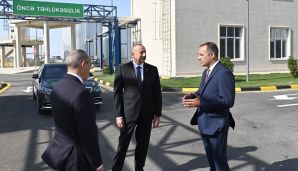 Dövlət başçısı Sumqayıt Kimya Sənaye Parkında açılış və təməlqoyma mərasimlərində iştirak edib -     YENİLƏNDİ — foto 13
