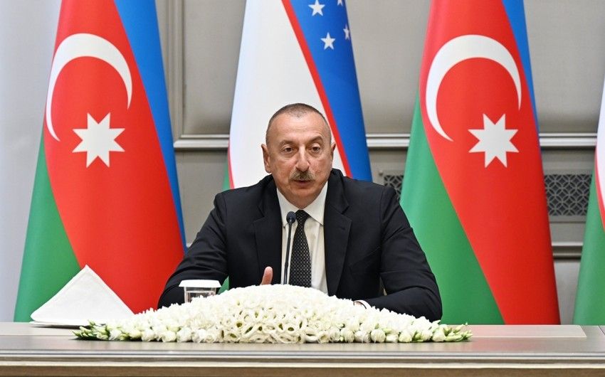 Azərbaycan Prezidentinin Özbəkistanın Ürgənc şəhərinə səfəri başlayıb