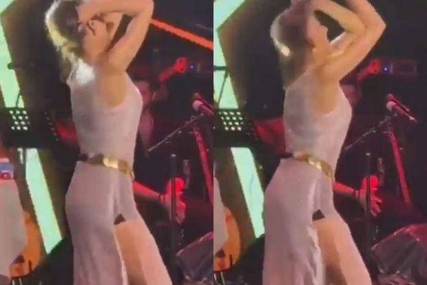 Yıldız Tilbe yağışın altında rəqsi ilə diqqət çəkdi -     VİDEO