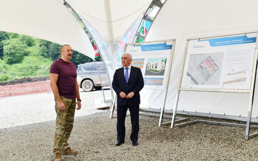 İlham Əliyev Kəlbəcərdə “Çıraq-1” su elektrik stansiyasında olub