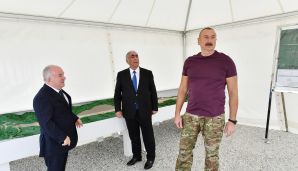 İlham Əliyev Laçın Beynəlxalq Hava Limanının tikintisi ilə tanış olub -       FOTO — foto 1