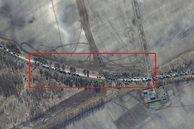 Rusiya hərbçilərinin 64 kilometrlik karvanı Kiyevə doğru hərəkət edir -       FOTO
