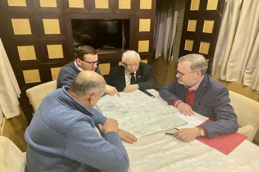 Polşa, Çexiya və Sloveniya hökumət başçıları Kiyevdə səfərdədir