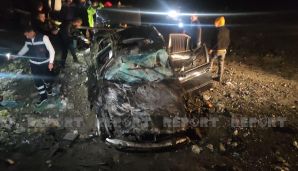 Şəkidə BMW çaya aşdı -         FOTO — foto 2