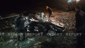 Şəkidə BMW çaya aşdı -         FOTO — foto 3