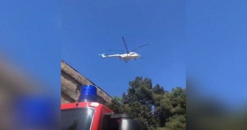 Bakıda güclü yanğın: helikopterlər       HAVAYA QALDIRILDI - VİDEO