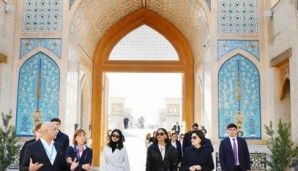 Mehriban Əliyeva “Əbədi şəhər” tarixi-etnoqrafik kompleksi ilə tanış olub -       FOTOLAR — foto 3