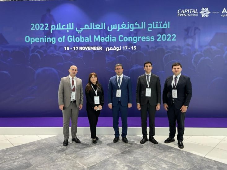Azərbaycan nümayəndə heyəti Əbu-Dabidə keçirilən Qlobal Media Konqresində iştirak edir -       FOTO