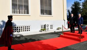 Azərbaycan Prezidentinin Tiranada rəsmi qarşılanma mərasimi olub — foto 1