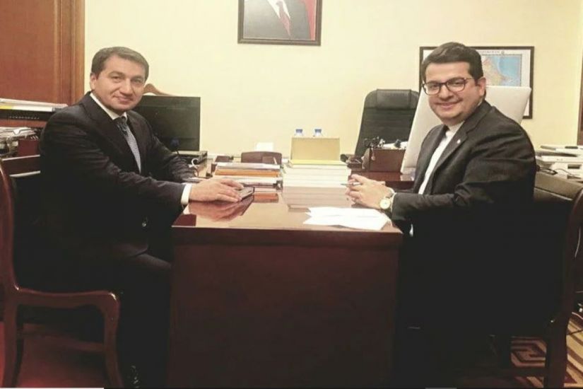 Hikmət Hacıyev İranın Azərbaycandakı səfiri ilə görüşdü