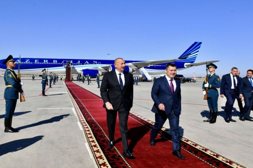İlham Əliyev Qırğızıstana getdi
