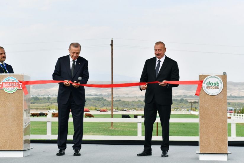 Azərbaycan və Türkiyə prezidentləri Zəngilanda “Dost Aqropark”ın I mərhələsinin açılışında iştirak ediblər