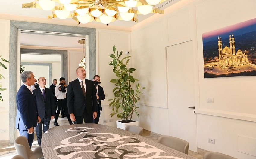 Prezident İlham Əliyev İtaliyada “Mənim Azərbaycanım” adlı rəsm sərgisi ilə tanış olub