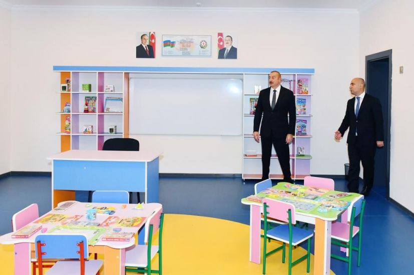 İlham Əliyev 335 nömrəli tam orta məktəbin açılışında