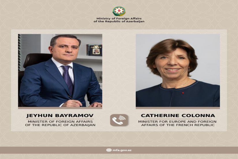 Ceyhun Bayramov fransalı həmkarı ilə telefonla danışdı