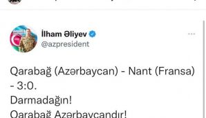 Mehriban Əliyeva “Qarabağ”ın “Nant” üzərində qələbəsi ilə bağlı paylaşım etdi — foto 1