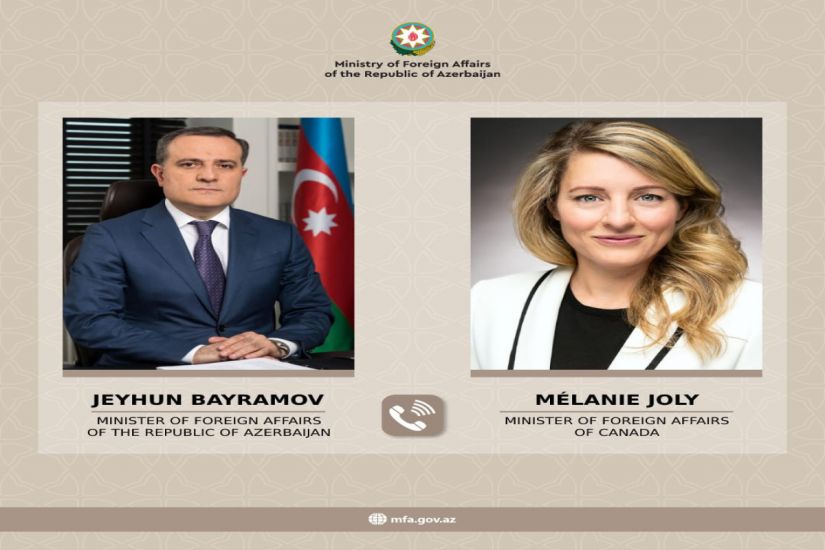 Ceyhun Bayramov kanadalı həmkarını Ermənistan silahlı qüvvələrinin təxribatları barədə məlumatlandırdı