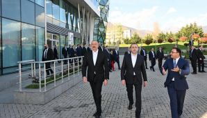 Prezident İlham Əliyev və Baş nazir İrakli Qaribaşvili Qəbələ regional “ASAN xidmət“ mərkəzində olublar -   FOTO — foto 1