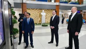Prezident İlham Əliyev və Baş nazir İrakli Qaribaşvili Qəbələ regional “ASAN xidmət“ mərkəzində olublar -   FOTO — foto 7