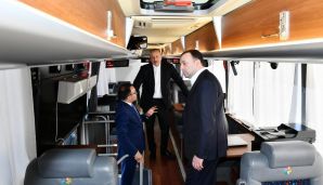 Prezident İlham Əliyev və Baş nazir İrakli Qaribaşvili Qəbələ regional “ASAN xidmət“ mərkəzində olublar -   FOTO — foto 9