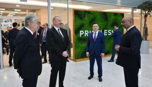 Azərbaycan və Qazaxıstan prezidentləri Astana Beynəlxalq Maliyyə Mərkəzində olublar -   YENİLƏNDİ — foto 6