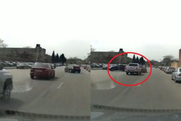 Dönmə hərəkətini düzgün icra etməyən “Prius” sürücüsü qəzaya səbəb oldu -     VİDEO