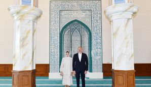 Prezident və birinci xanım “Cümə” məscidinin açılışında iştirak etdilər -   YENİLƏNDİ - FOTOLAR — foto 10
