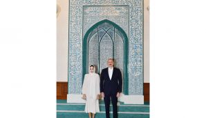 Prezident və birinci xanım “Cümə” məscidinin açılışında iştirak etdilər -   YENİLƏNDİ - FOTOLAR — foto 14