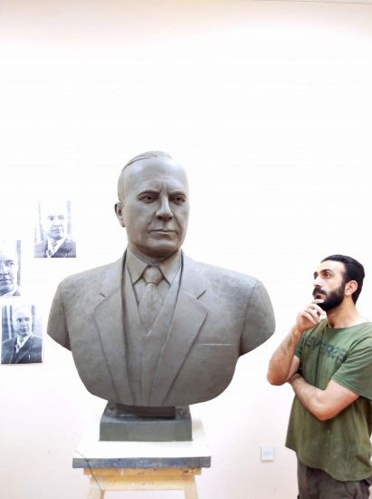 Mir Cəlal Paşayevin büstü hazırlandı -         FOTO