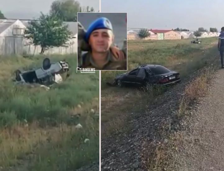 Bu gün səhər qəzada ölən hərbçinin   GÖRÜNTÜSÜ - FOTO/VİDEO