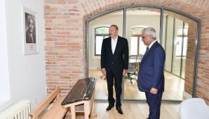 İlham Əliyev Qazax Müəllimlər Seminariyası ADA Universiteti Qazax Mərkəzində yaradılan şəraitlə tanış olub -     YENİLƏNDİ — foto 1