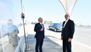 Prezident 102 kilometrlik Gəncə-Qazaxbəyli avtomobil yolunun açılışında iştirak edib -     YENİLƏNDİ — foto 1