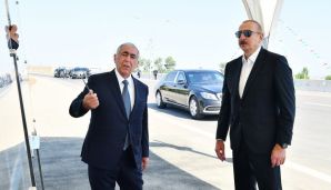 Prezident 102 kilometrlik Gəncə-Qazaxbəyli avtomobil yolunun açılışında iştirak edib -     YENİLƏNDİ — foto 2