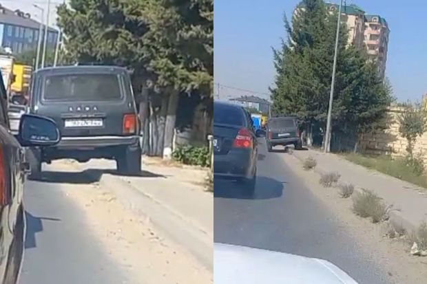 Bakıda bordürlə hərəkət edən sürücü ilə bağlı açıqlama