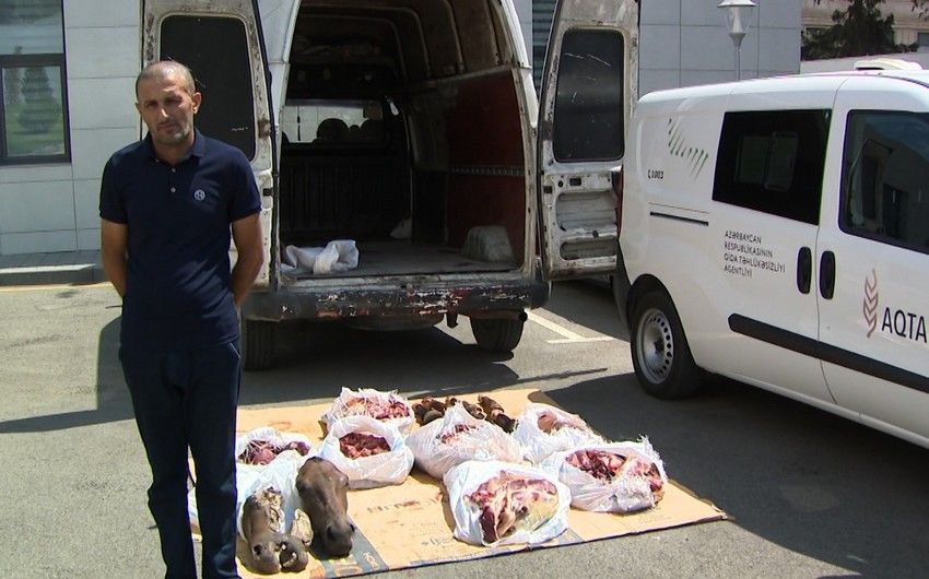 Azərbaycanda ölü at ətini mal əti adı altında satan şəxs saxlanıldı