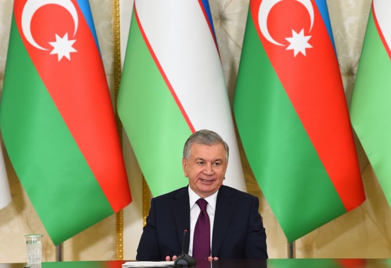 Şavkat Mirziyoyevin Azərbaycana səfəri başa çatdı