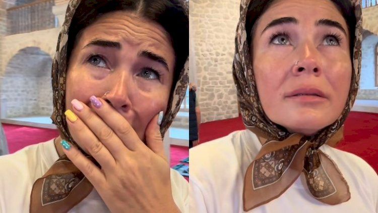 Şuşada məscidə gedən Elnarə tənqid olundu: Burnunda pirsinq, rəngli manikür... -     VİDEO