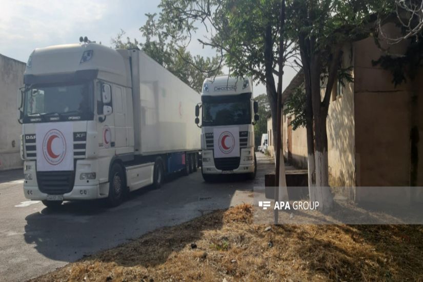 Bakıdan Xankəndidə yaşayan erməni əsilli sakinlər üçün humanitar yük yola salındı