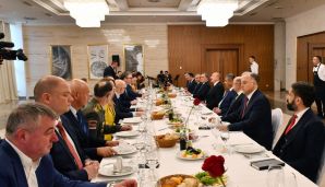Azərbaycan Prezidenti İlham Əliyevin Serbiya Prezidenti Aleksandar Vuçiçlə təkbətək və geniş tərkibdə görüşləri olub — foto 2