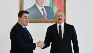 Prezident İlham Əliyev Gürcüstan parlamenti sədrini qəbul edib — foto 1