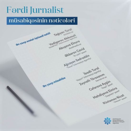 “MEDİA-Fərdi jurnalist müsabiqəsi”nin nəticələri açıqlandı -   SİYAHI